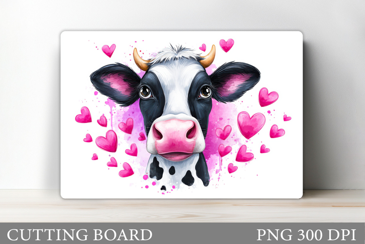 Valentines Cow Cutting Board. Valentines Cutting Board