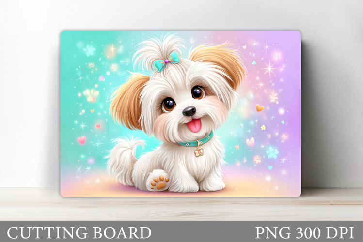 Cute Dog Strawberry Cutting Board. Dog Cutting Board Design