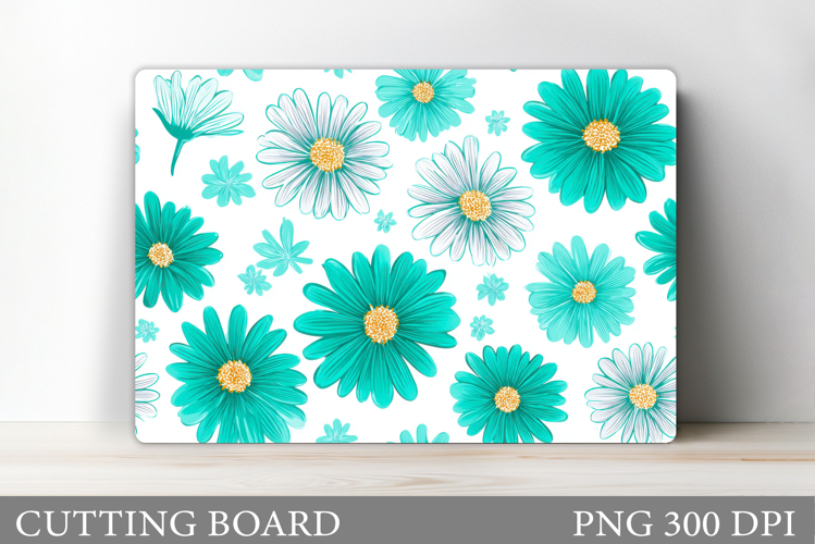 Daisy Flowers Cutting Board. Flowers Kitchen Cutting Design