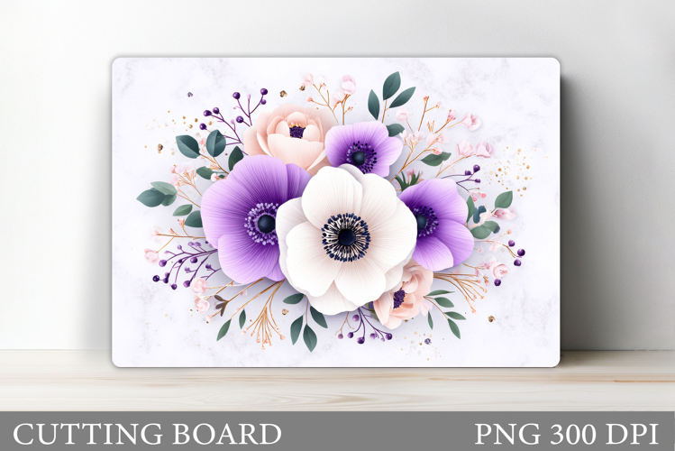 Floral Cutting Board Design. Flowers Cutting Board