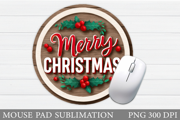 Merry Christmas Mouse Pad. Christmas Mouse Pad Sublimation