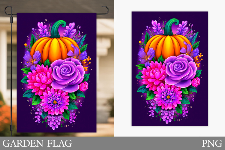 Pumpkin Garden Flag Design. Pumpkin Sublimation