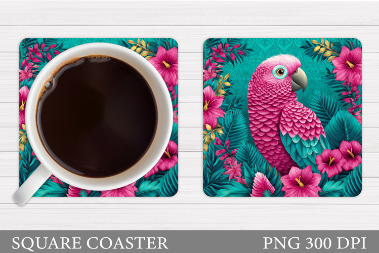 Parrot Coaster Design. Parrot Coaster Sublimation