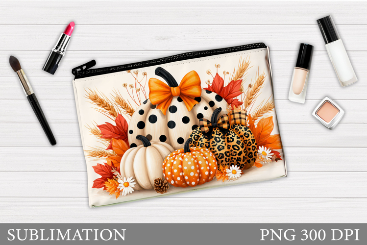 Pumpkins Cosmetics Bag. Pumpkin Makeup Bag Sublimation