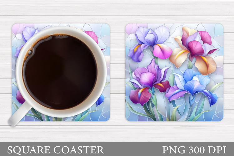 Floral Coaster Design. Flowers Coaster Sublimation