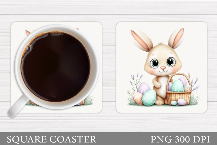 Easter Bunny Coaster Design. Easter Coaster Sublimation