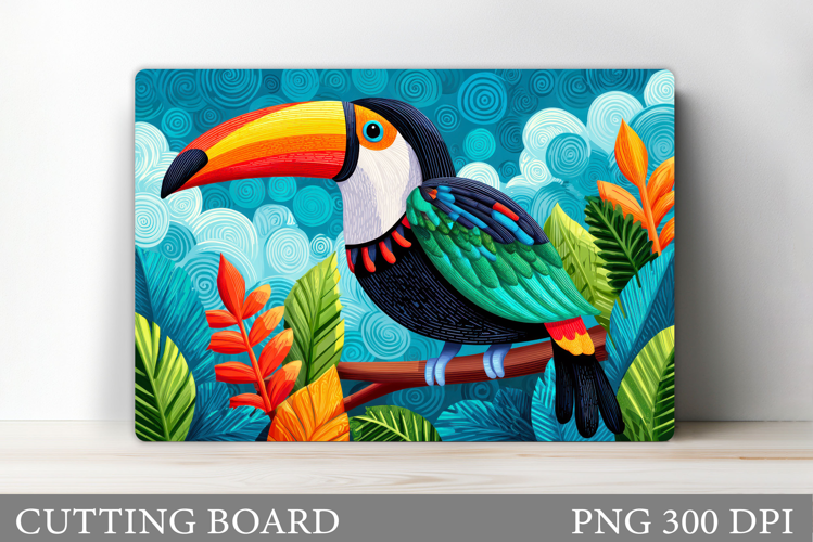 Toucan Cutting Board. Flowers Cutting Board Design