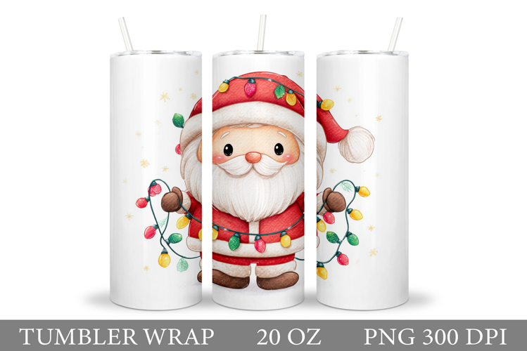 Cute Santa Claus Tumbler. Christmas Tumbler Sublimation