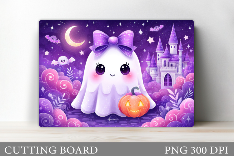 Ghost Cutting Board Sublimation. Halloween Cutting Board