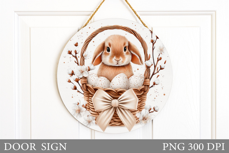 Easter Bunny Door Sign. Easter Door Sign Design