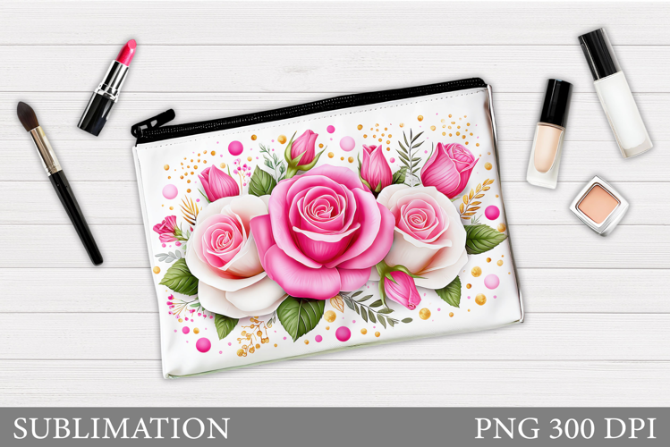 Roses Makeup Bag Design. Roses Sublimation
