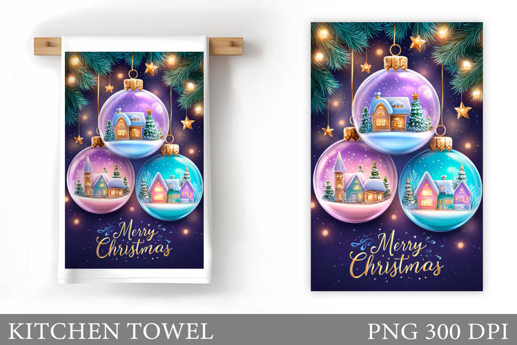 Christmas Kitchen Towel Design. Christmas Sublimation