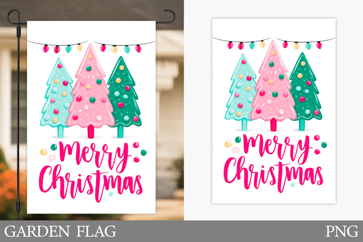 Merry Christmas Garden Flag. Christmas Garden Flag Design