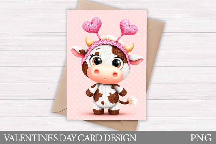 Valentines Cow Card Printable. Valentines Card Design