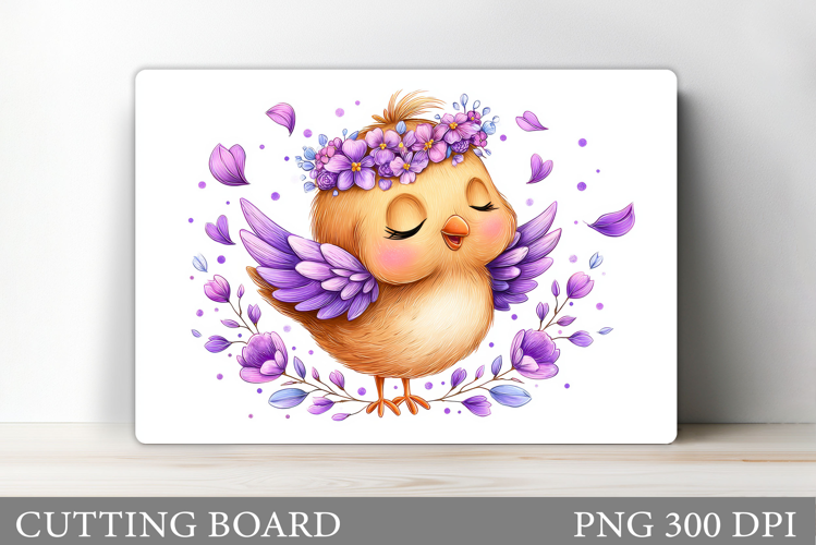 Cute Bird Cutting Board Design. Cute Bird Sublimation