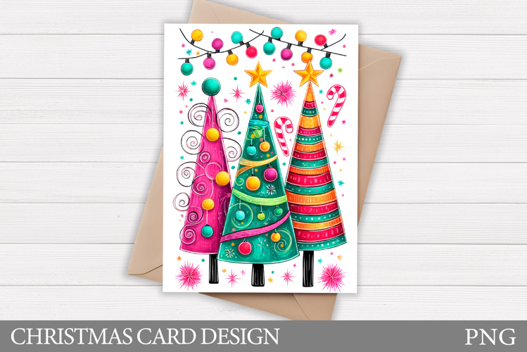 Christmas Tree Card Design. Christmas Card Printable