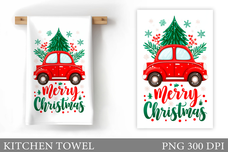 Christmas Kitchen Towel Design. Christmas Sublimation