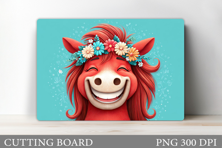 Horse Cutting Board Design. Horse Sublimation