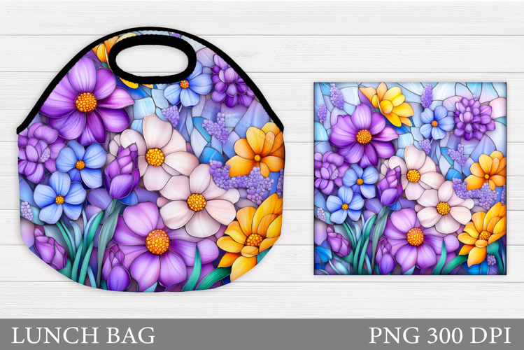 Wildflowers Lunch Bag Design. Flowers Lunch Bag Sublimation