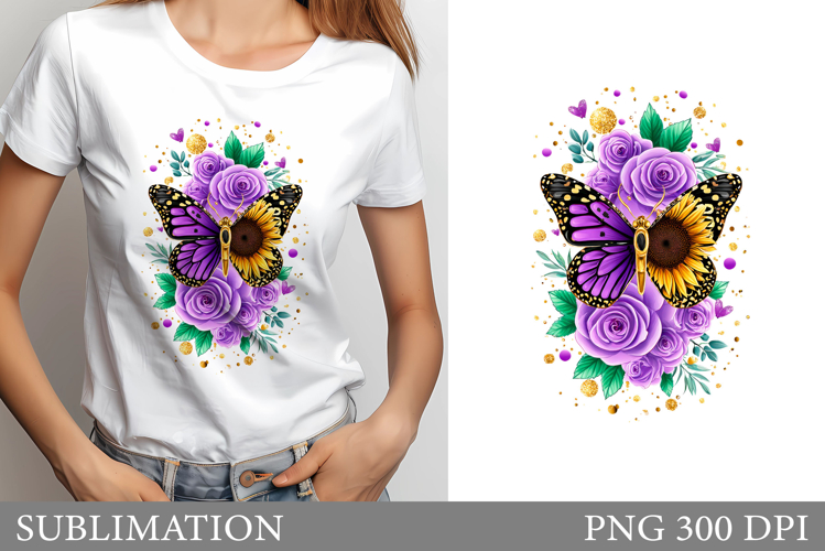 Butterfly T-Shirt Design. Butterfly Sublimation