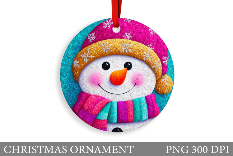 Snowman Christmas Ornament. Snowman Ornament Design