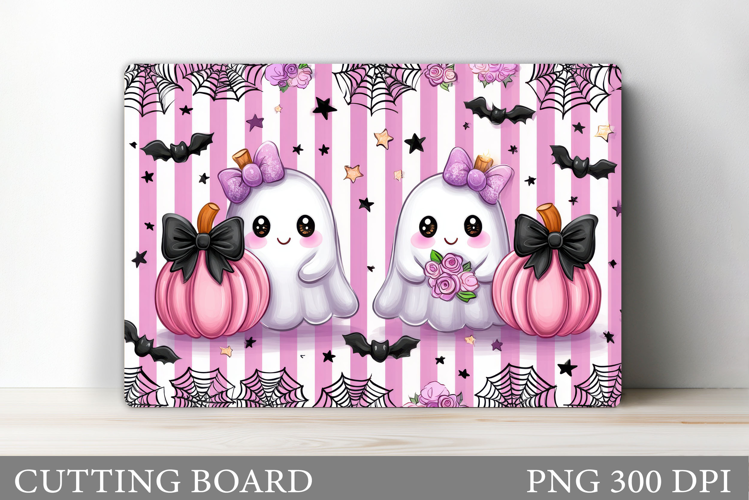 Ghost Cutting Board Sublimation. Halloween Cutting Board