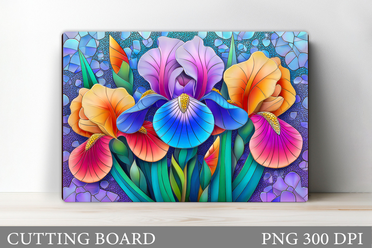 Irises Cutting Board. Flowers Cutting Board Sublimation
