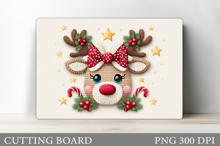 Christmas Deer Cutting Board. Christmas Cutting Board Design example image 1