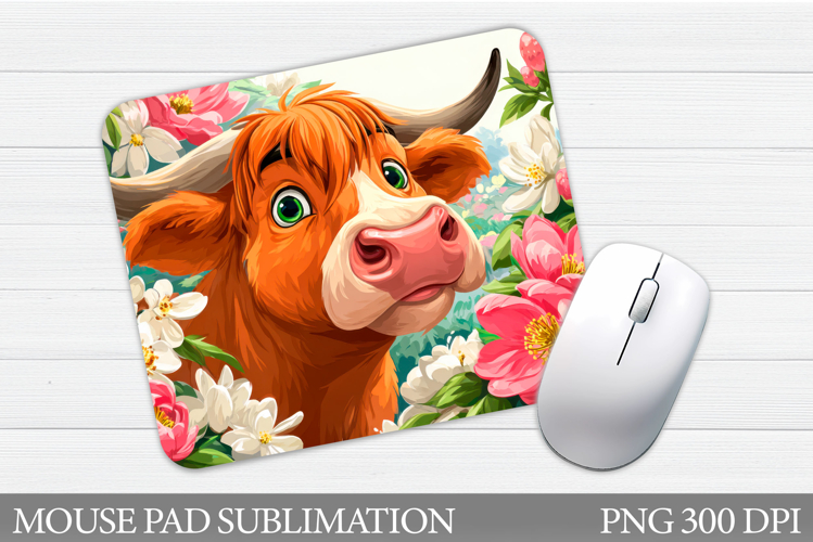 Cow Mouse Pad Design. Cow Mouse Pad Sublimation