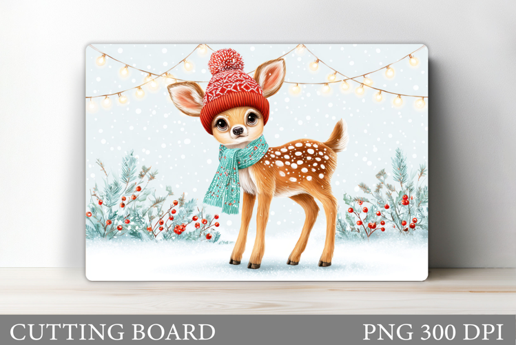 Christmas Deer Cutting Board. Christmas Cutting Board Design