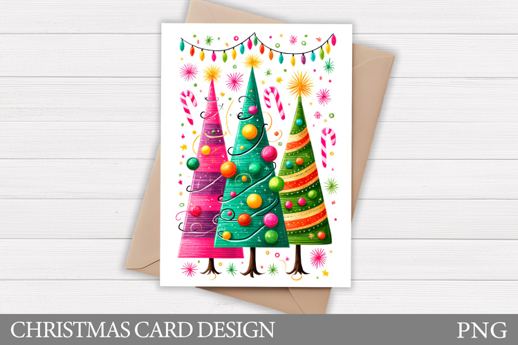 Christmas Tree Card Design. Christmas Card Printable
