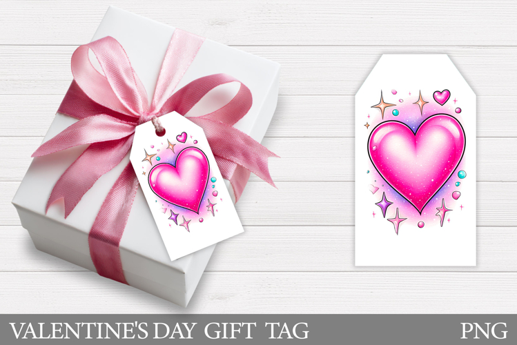 Valentines Gift Tag Design. Heart Gift Tag Printable