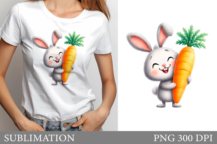 Bunny Carrot T-Shirt Design. Bunny Carrot Sublimation