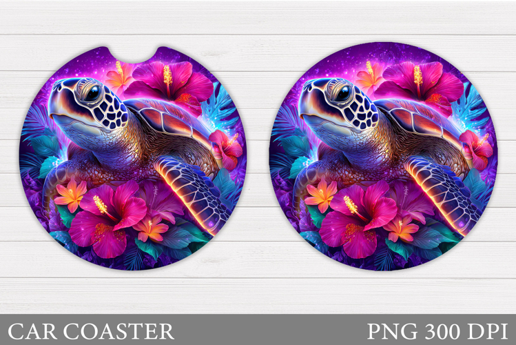 Sea Turtle Car Coaster Design. Sea Turtle Sublimation