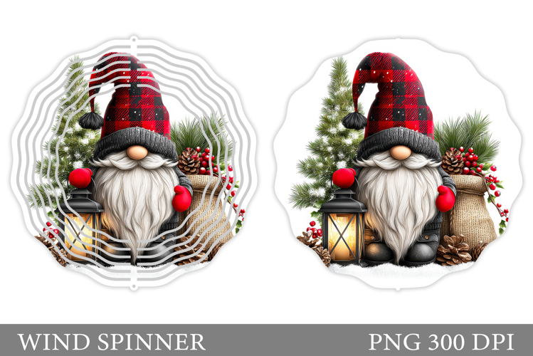 Christmas Gnome Wind Spinner. Christmas Wind Spinner Design