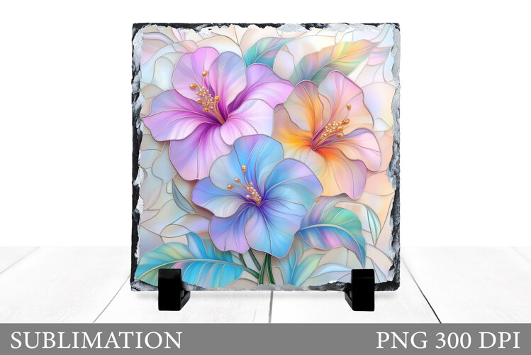 Flowers Sublimation. Flowers Slate Sublimation example image 1