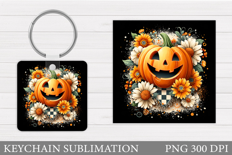 Halloween Pumpkin Keychain. Halloween Ghost Keychain Design