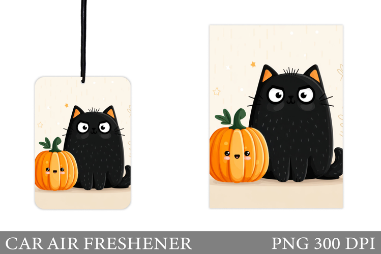 Cute Cat Car Air Freshener. Halloween Car Air Freshener