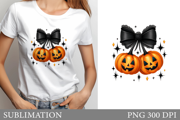 Cherry Pumpkin Sublimation. Cherry Pumpkin T-Shirt Design