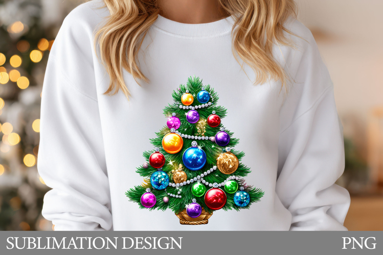 Christmas Tree T-Shirt Design. Christmas Tree Sublimation