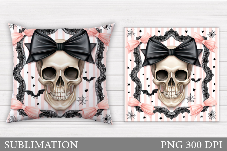 Skull Pillow Sublimation. Halloween Pillow Sublimation