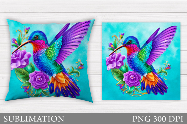 Hummingbird Pillow Sublimation. Hummingbird Sublimation
