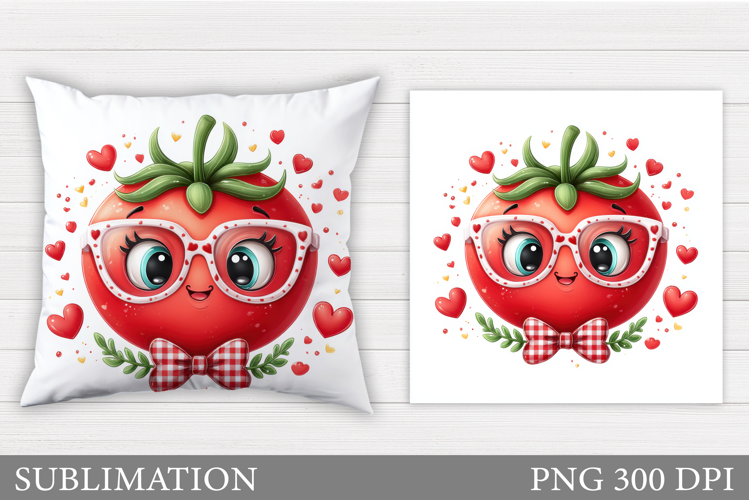 Cute Tomato Pillow Design. Cute Tomato Sublimation