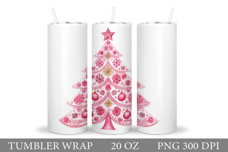 Christmas Tree Tumbler Sublimation. Christmas Tumbler Design