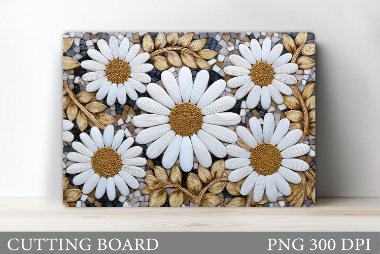 Daisy Flowers Cutting Board. Flowers Kitchen Cutting Design