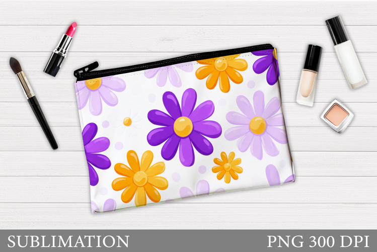 Daisy Flowers Makeup Bag. Flowers Makeup Bag Design