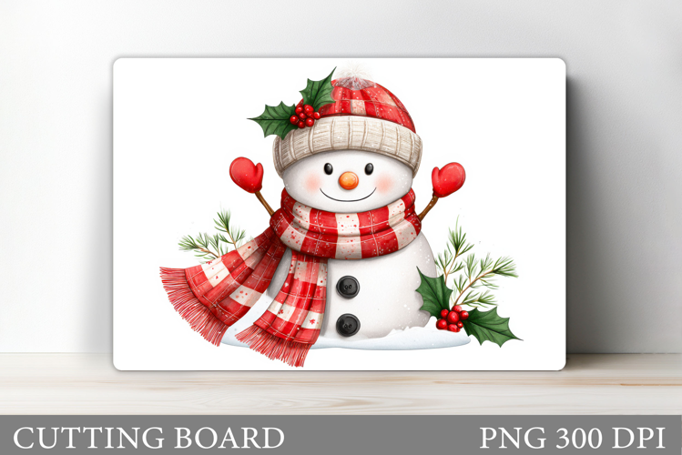 Christmas Cutting Board. Snowman Cutting Board Sublimation