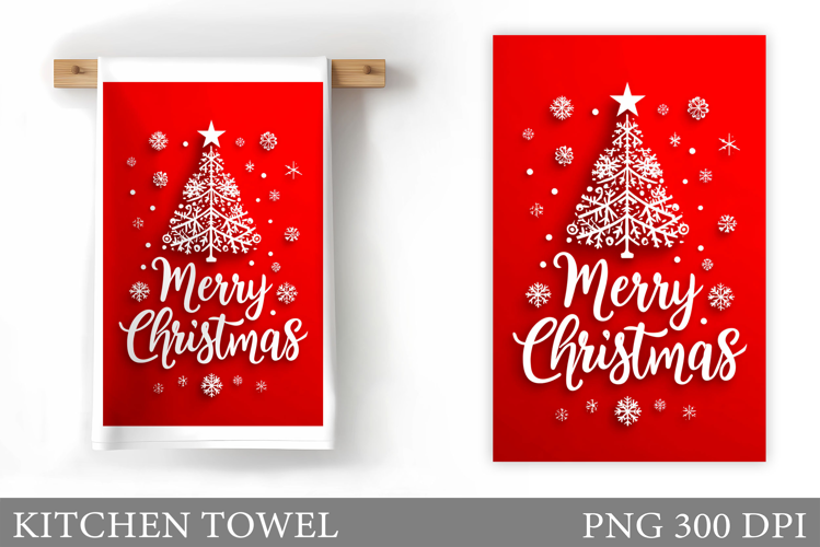 Christmas Tree Kitchen Towel. Christmas Kitchen Towel Design