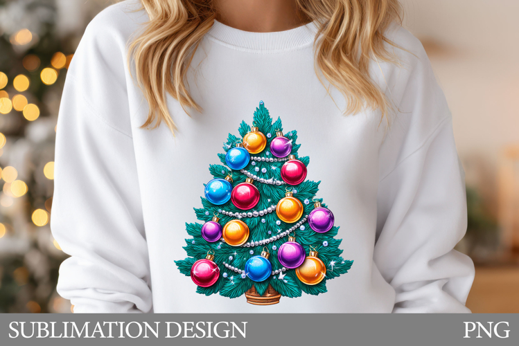 Christmas Tree Sublimation. Christmas Tree T-Shirt Design