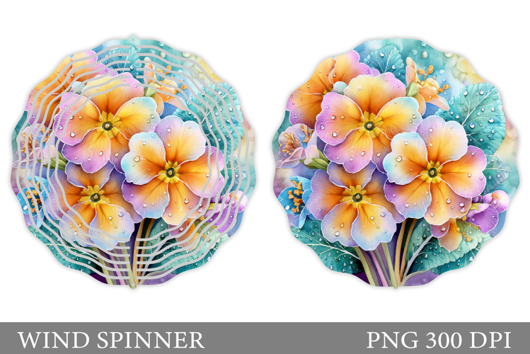 Flowers Wind Spinner Design. Floral Wind Spinner Sublimation